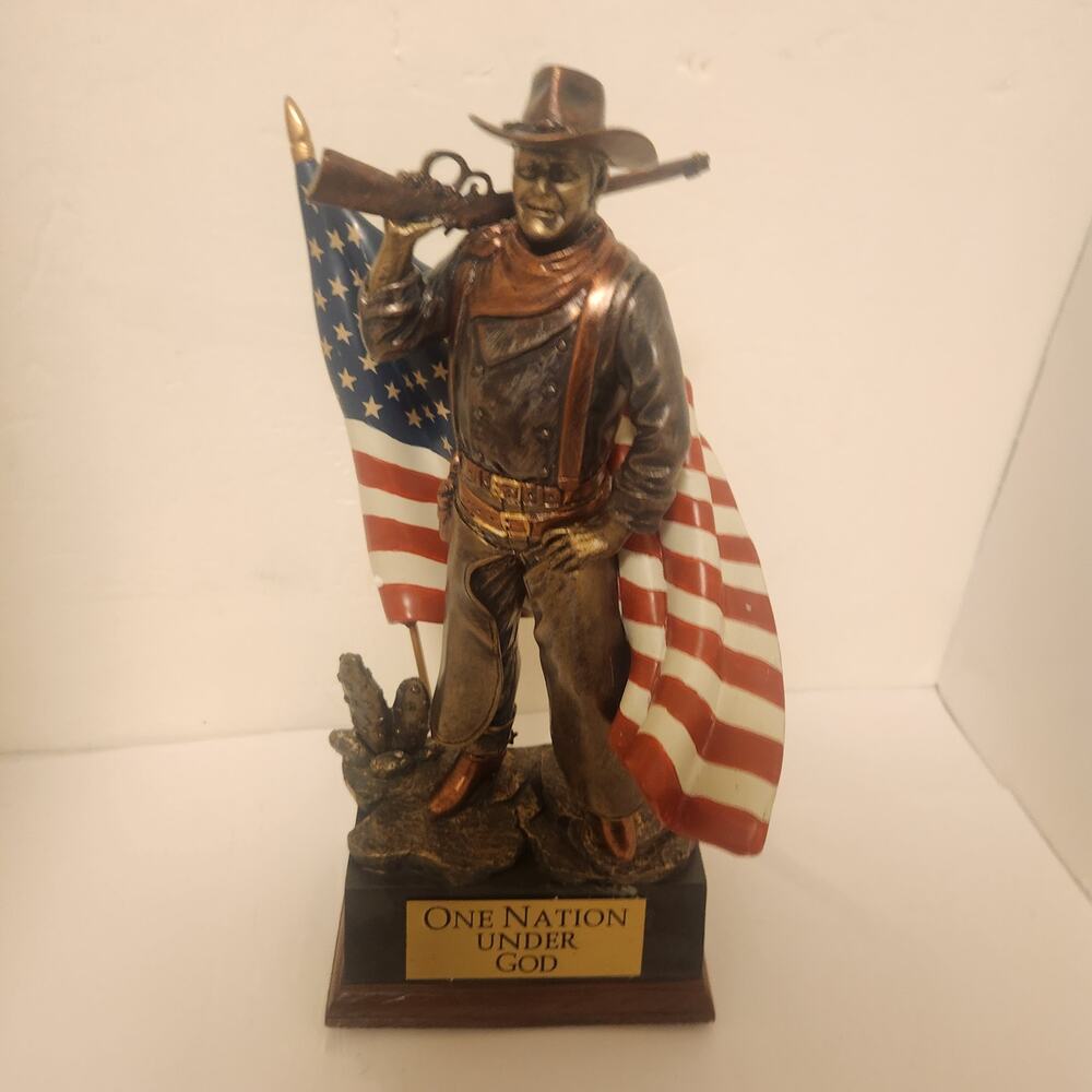John Wayne Talking Sculpture The Bradford Exchange Cold Cast Bronze